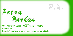 petra markus business card